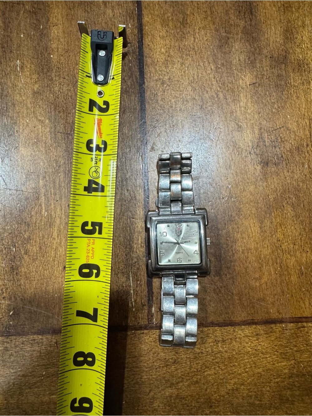 Men's Square Silver Metal Link Watch - Timeless Everyday Style